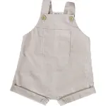 Mebie Baby Tan Stripe Short Overalls
