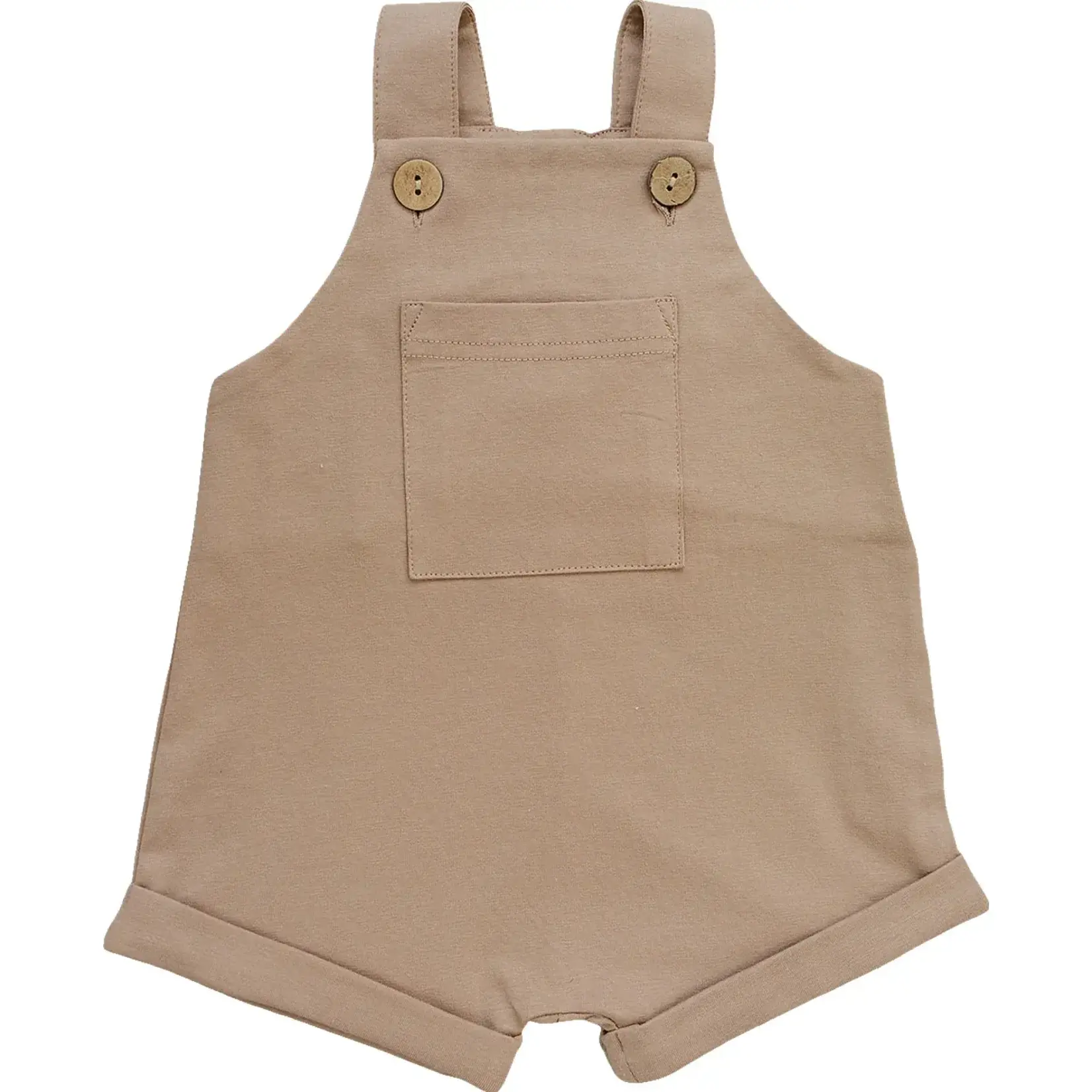 Mebie Baby Tan Short Overalls