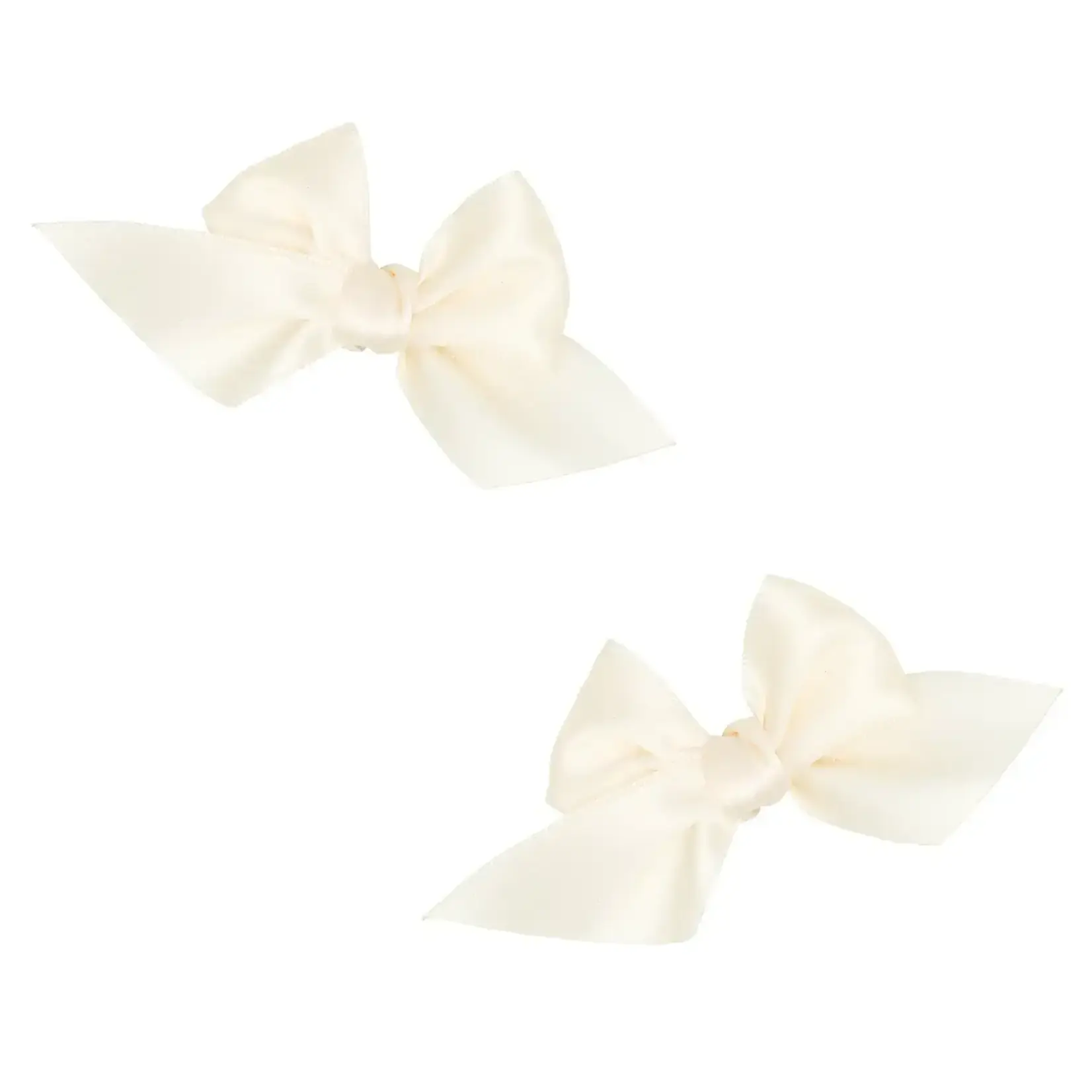 Baby Bling Bows 2pk Satin Baby Bloom Clips: Cream