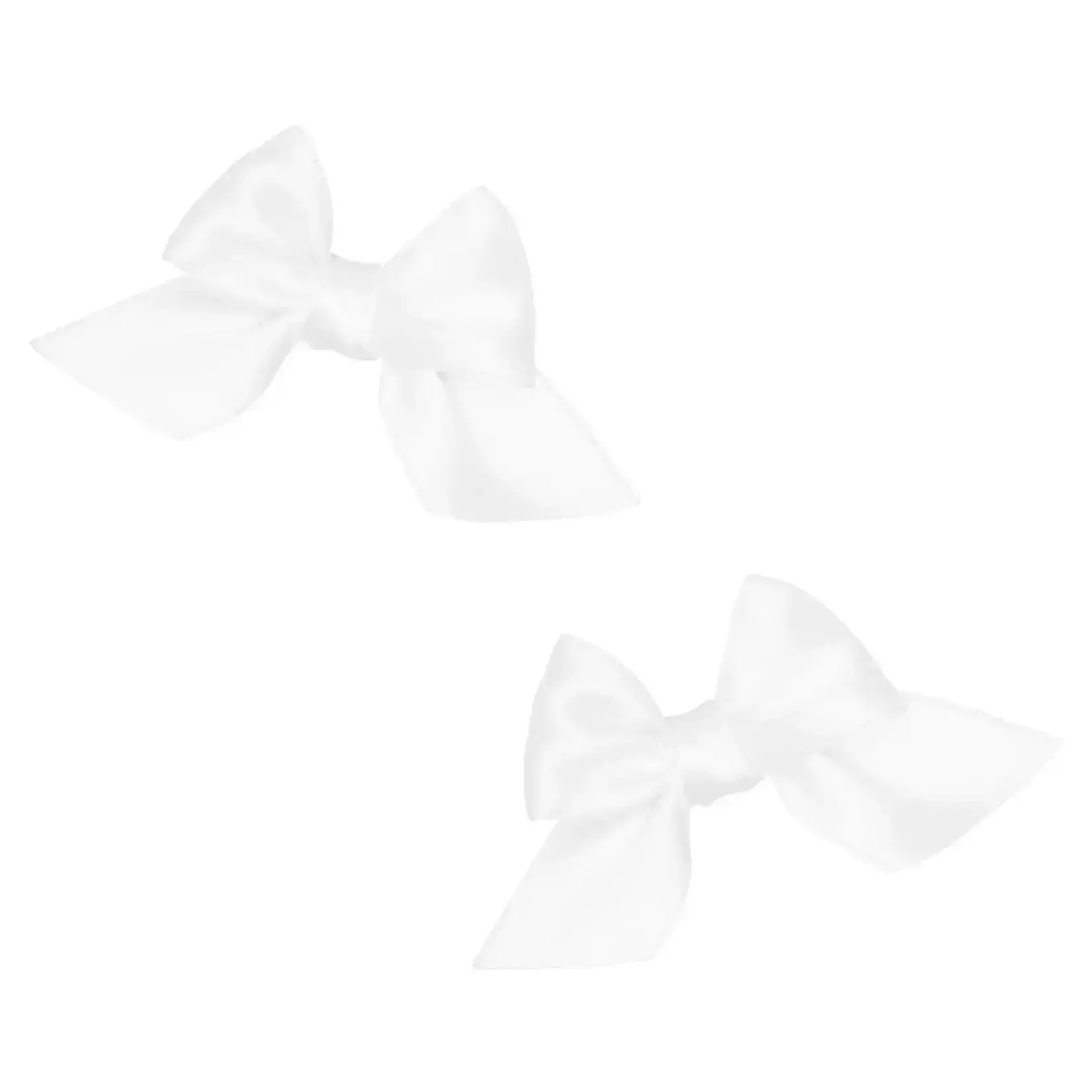 Baby Bling Bows 2pk Satin Baby Bloom Clips: White