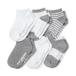 Burt's Bees Organic Baby Ankle Socks 6 Pack | Heather Gray