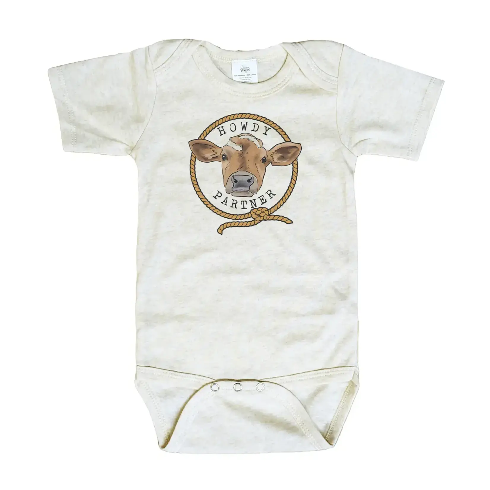 Kicks and Giggles Howdy Partner SS Bodysuit