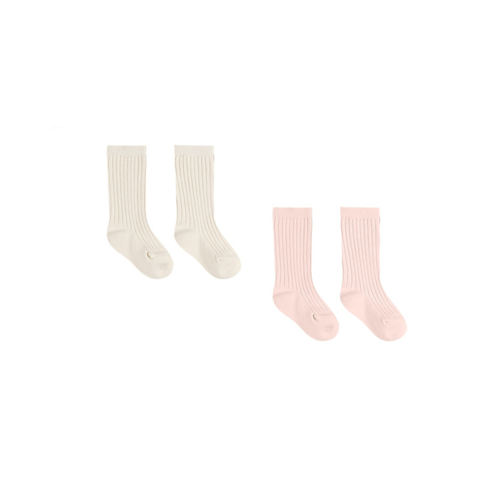 Quincy Mae Sock Set | Ivory, Bubblegum