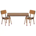 Maileg Table and chair set, Mouse - Dark Powder