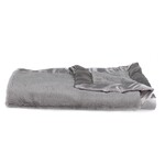 Saranoni Receiving Blanket Lush Satin Border | Gray