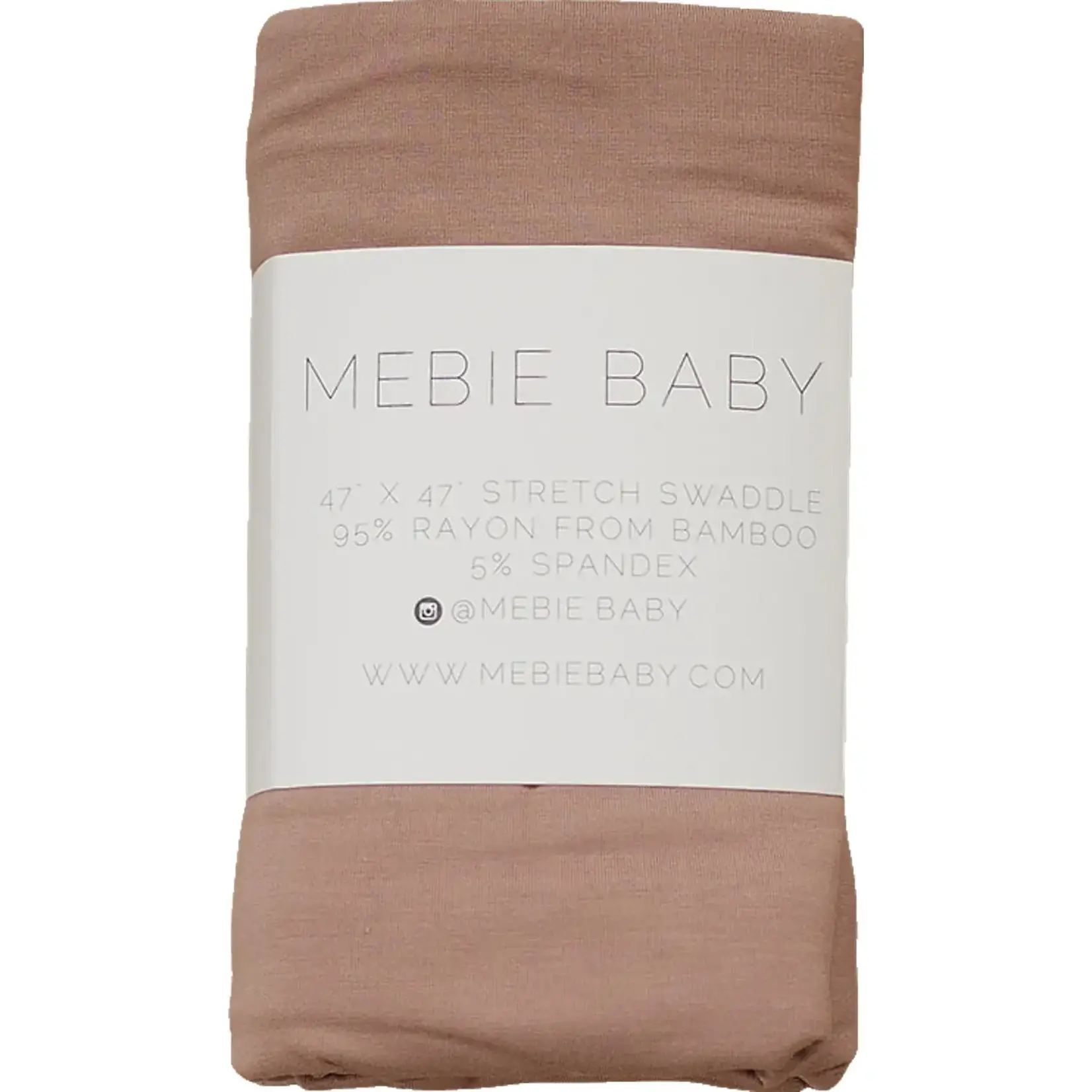 Mebie Baby Bamboo Stretch Swaddle - Dusty Rose