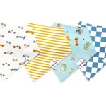 Copper Pearl Baby Bandana Bibs - Speedster - 4 pack