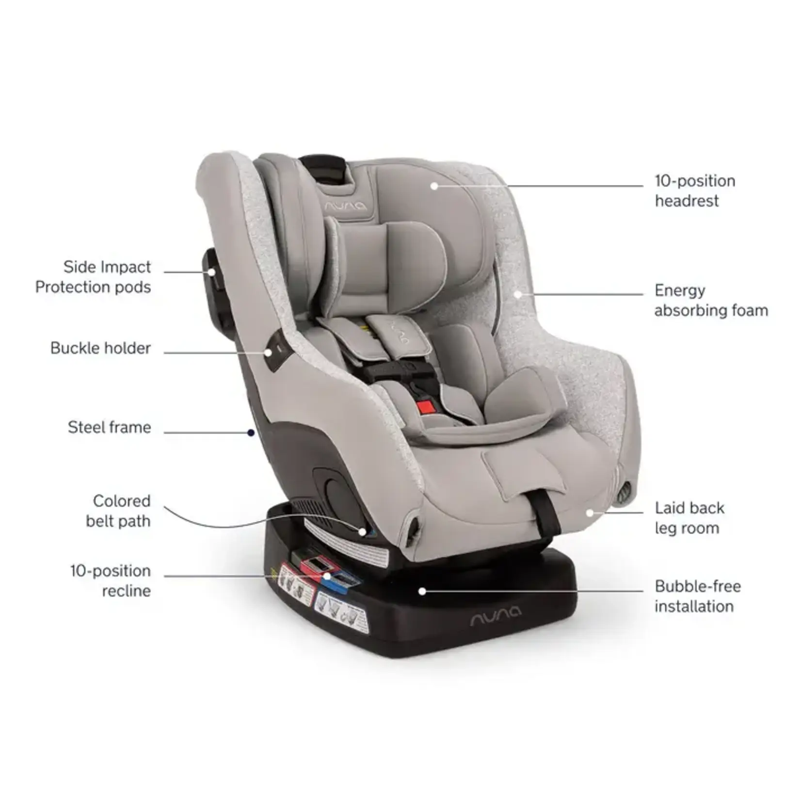 Nuna RAVA Convertible Car Seat | Sterling