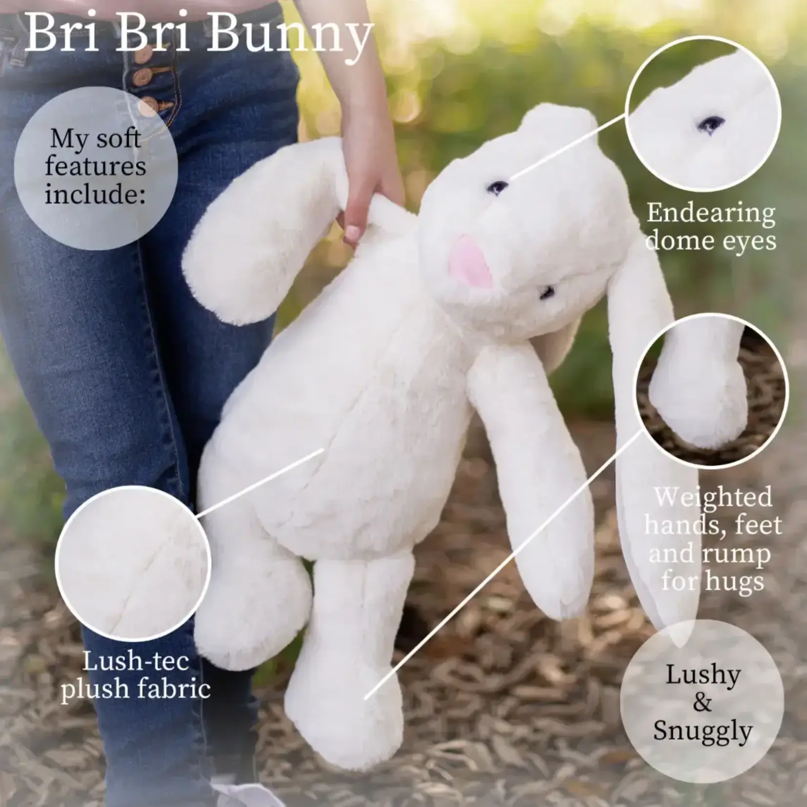 Beverly Hills Teddy Bear Company World's Largest Lushee 16 inch | Bribri Cream Bunny