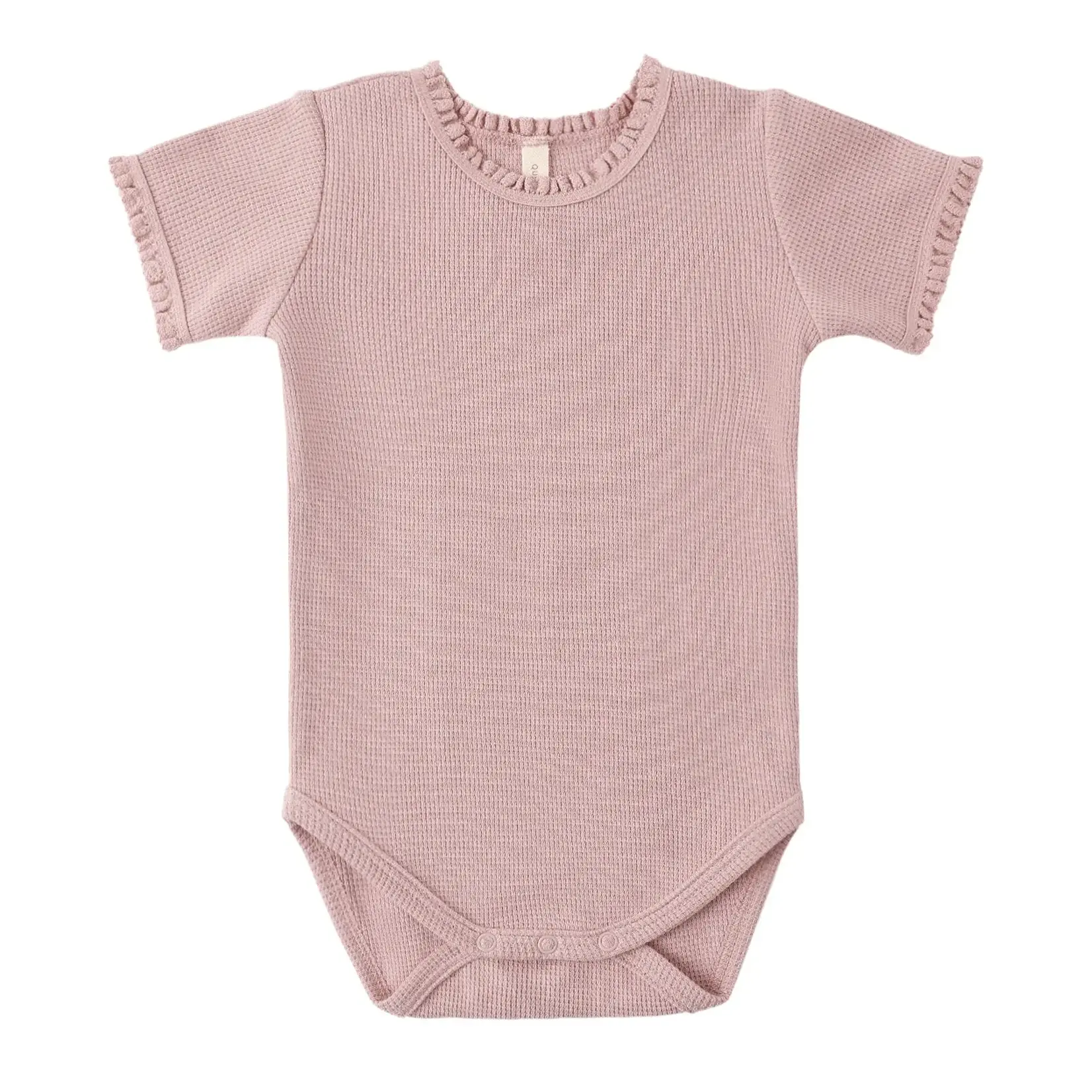 Quincy Mae S/S Waffle Bodysuit | Mauve