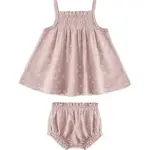 Quincy Mae Smocked Tank + Bloomer | Mauve Daisy