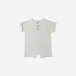 Quincy Mae Short Sleeve One-Piece | Sage Micro Stripe