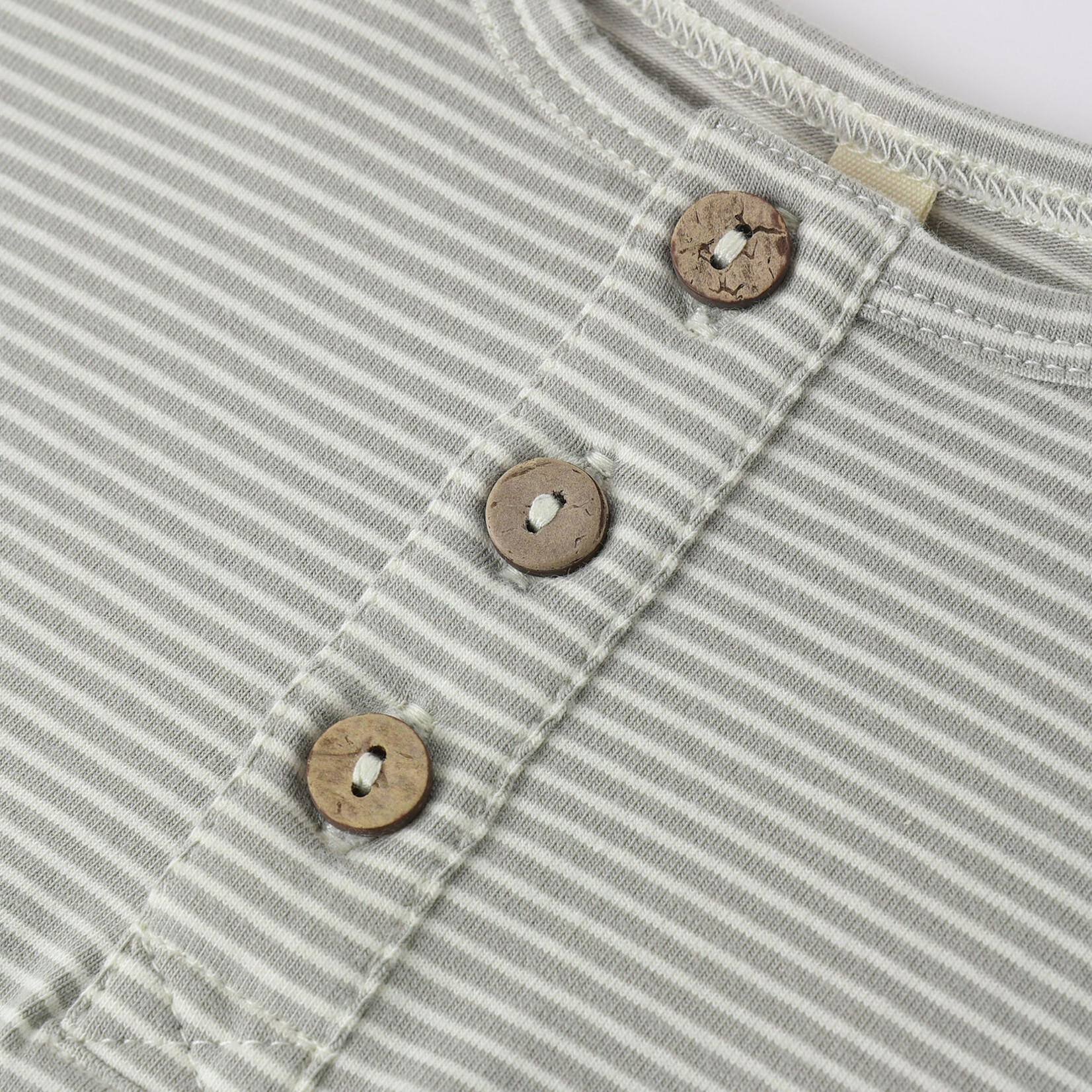 Quincy Mae Short Sleeve One-Piece | Sage Micro Stripe