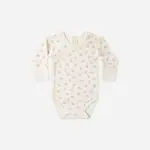 Quincy Mae Side Snap Bodysuit | Flower Field