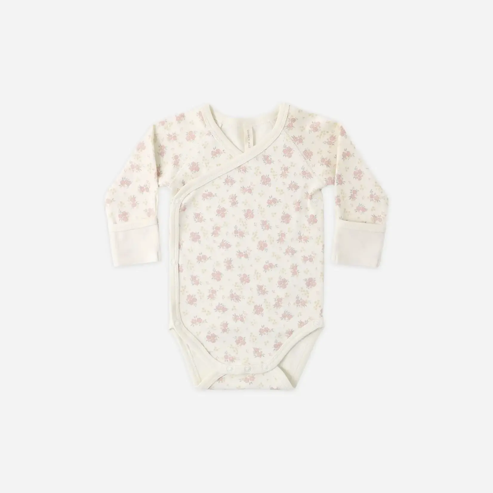 Quincy Mae Side Snap Bodysuit | Flower Field