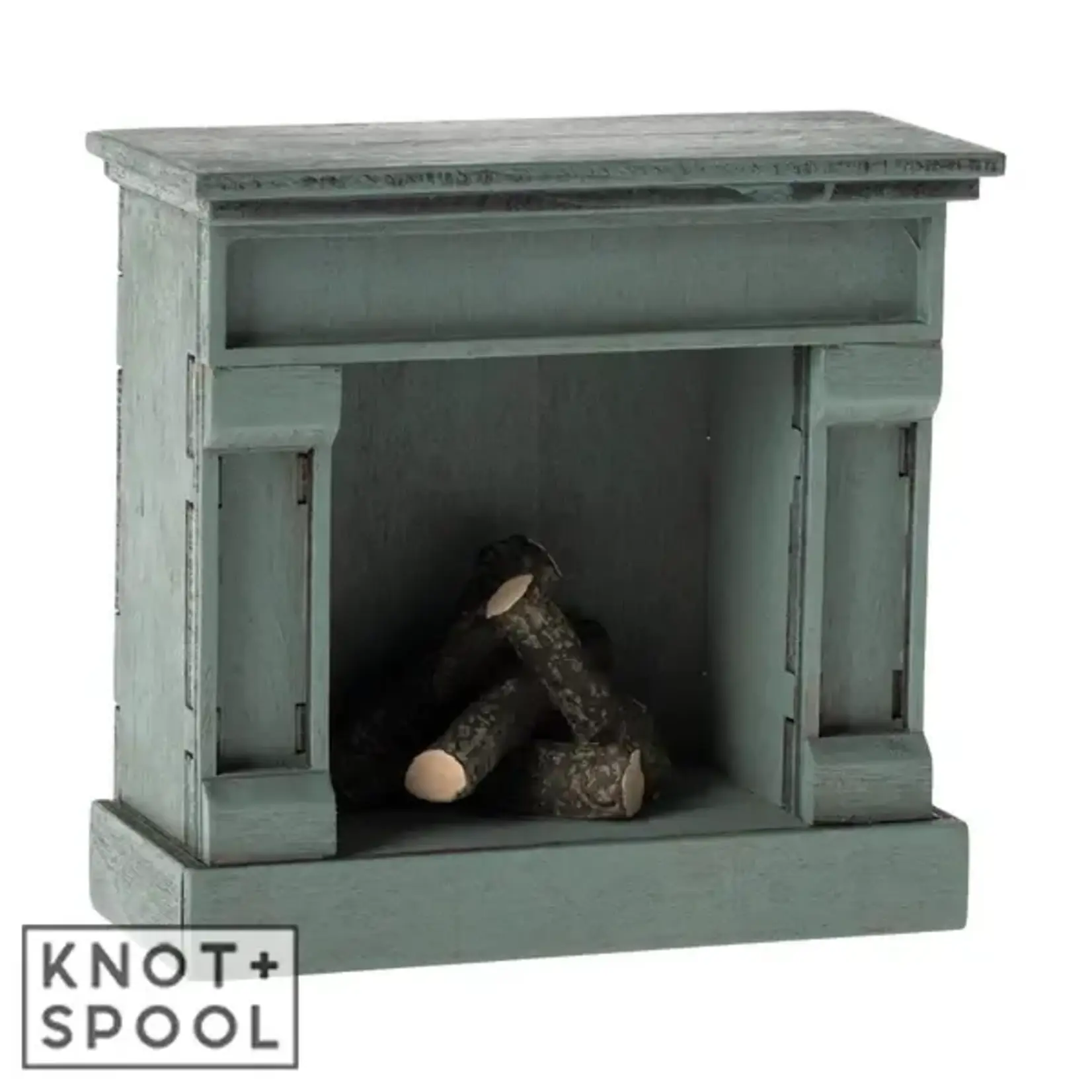Maileg Fireplace, Mouse - Blue