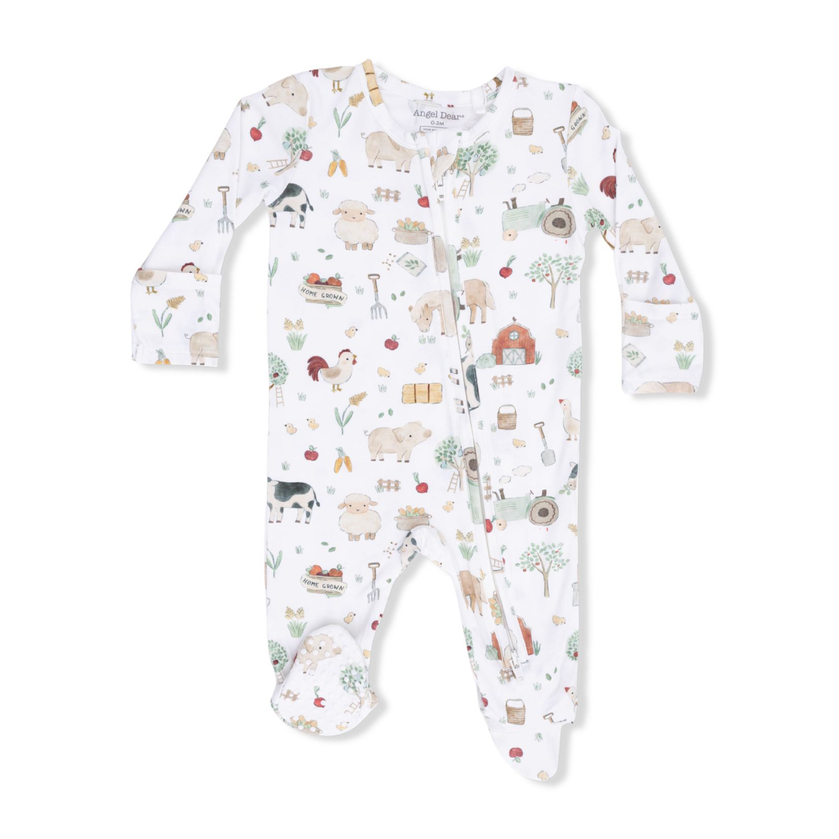 Angel Dear 2 Way Zipper Footie | Cute Farm Animals Uni
