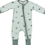 babysprouts clothing company Zip Romper | Dinosaur