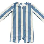 babysprouts clothing company Baby Rash Guard Swimsuit - Spring Blue Stripe