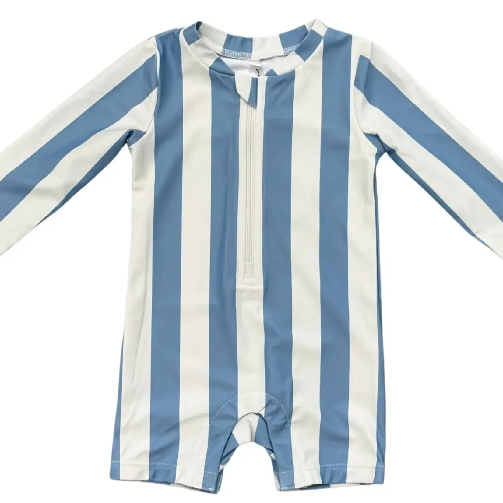 babysprouts clothing company Baby Rash Guard Swimsuit - Spring Blue Stripe