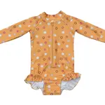 babysprouts clothing company Ruffle Rash Guard Swimsuit - Desert Mist Blooms