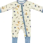 babysprouts clothing company Zip Romper | Baseball