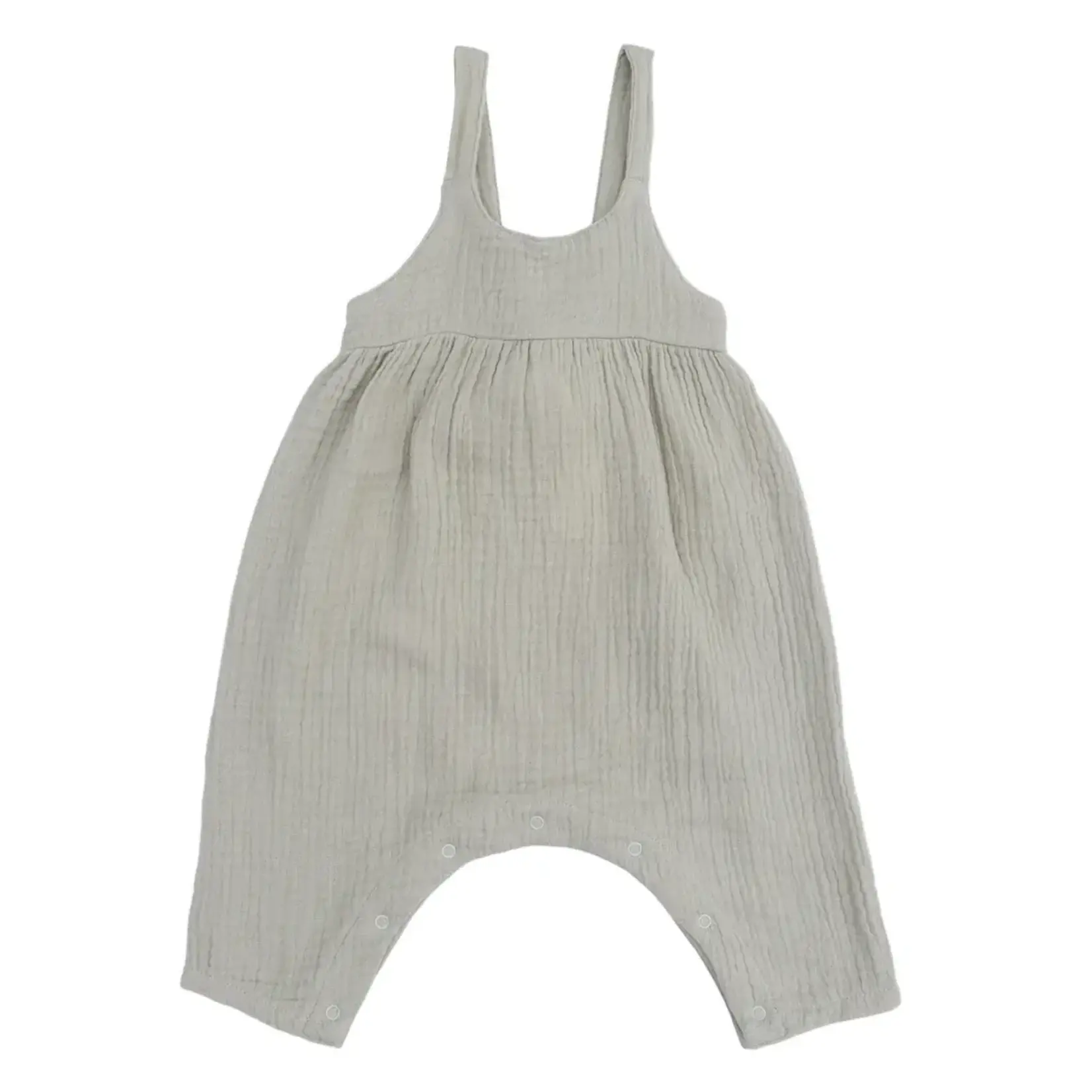 Angel Dear Tie Back Romper | Muslin Desert Green