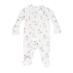 Angel Dear Smocked Peter Pan Snap Footie | Flower Ducklings
