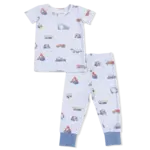 Angel Dear S/S Loungewear Set | Construction Vehicles