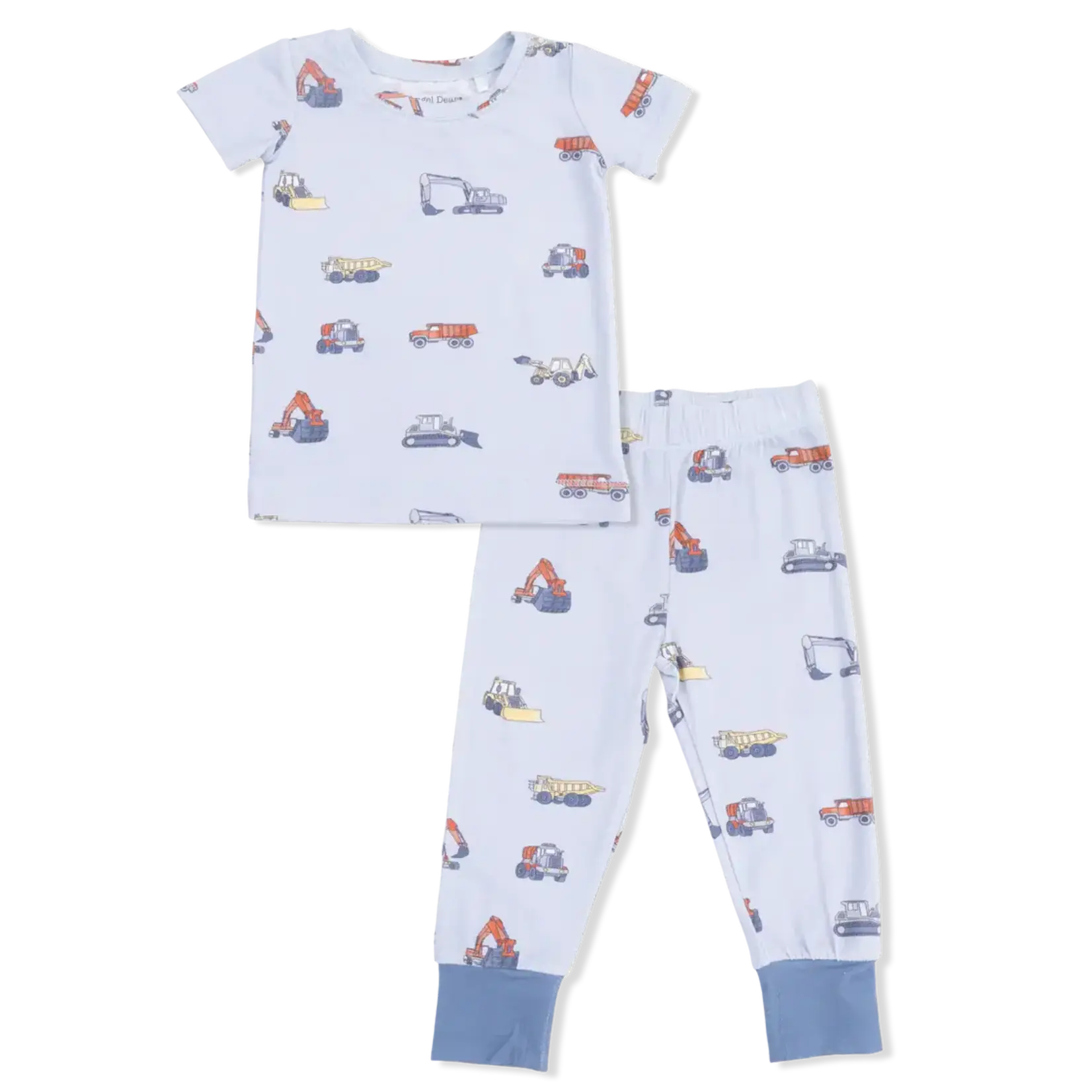 Angel Dear S/S Loungewear Set | Construction Vehicles
