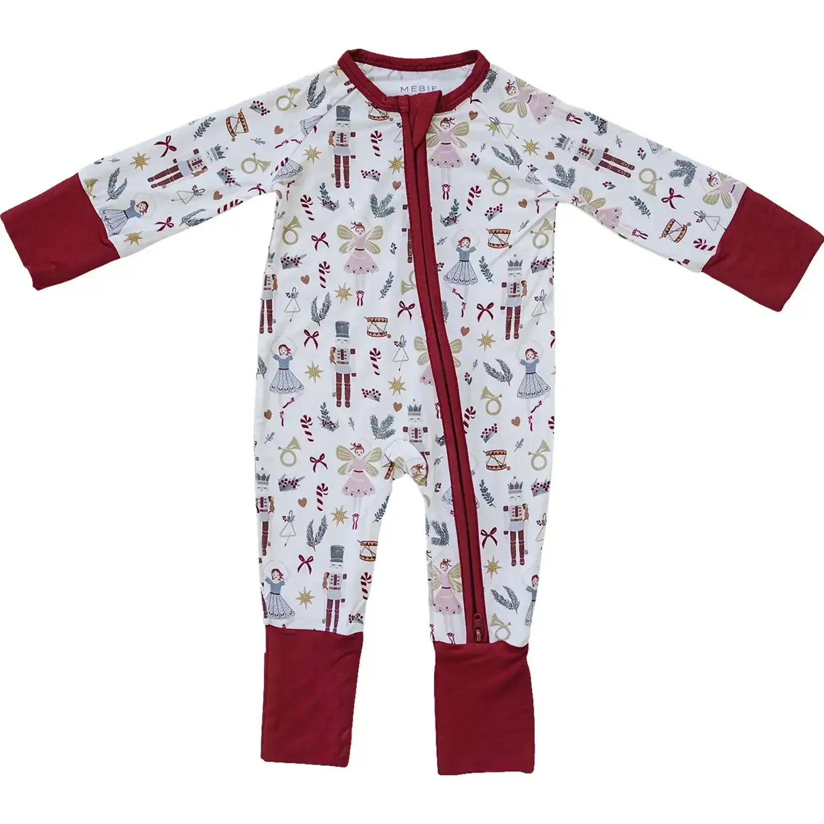 Mebie Baby Holiday Footie | Red Nutcracker