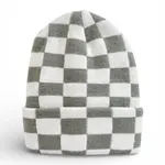 Baby's First Hat BFH | Fern/White Checkerboard Beanie