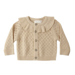 Quincy Mae Ruffle Collar Cardigan | Butterscotch