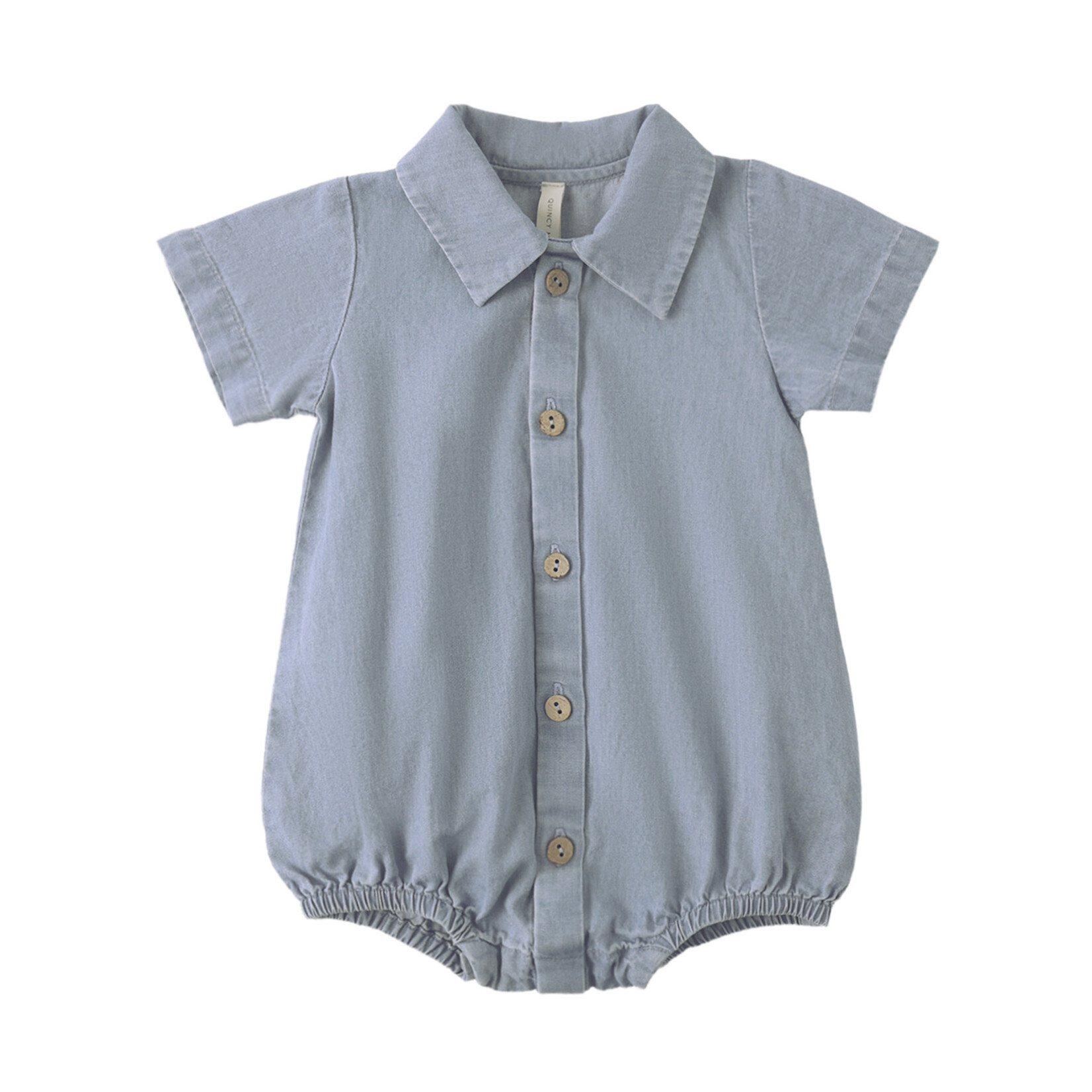 Quincy Mae Matteo Romper | Light Denim