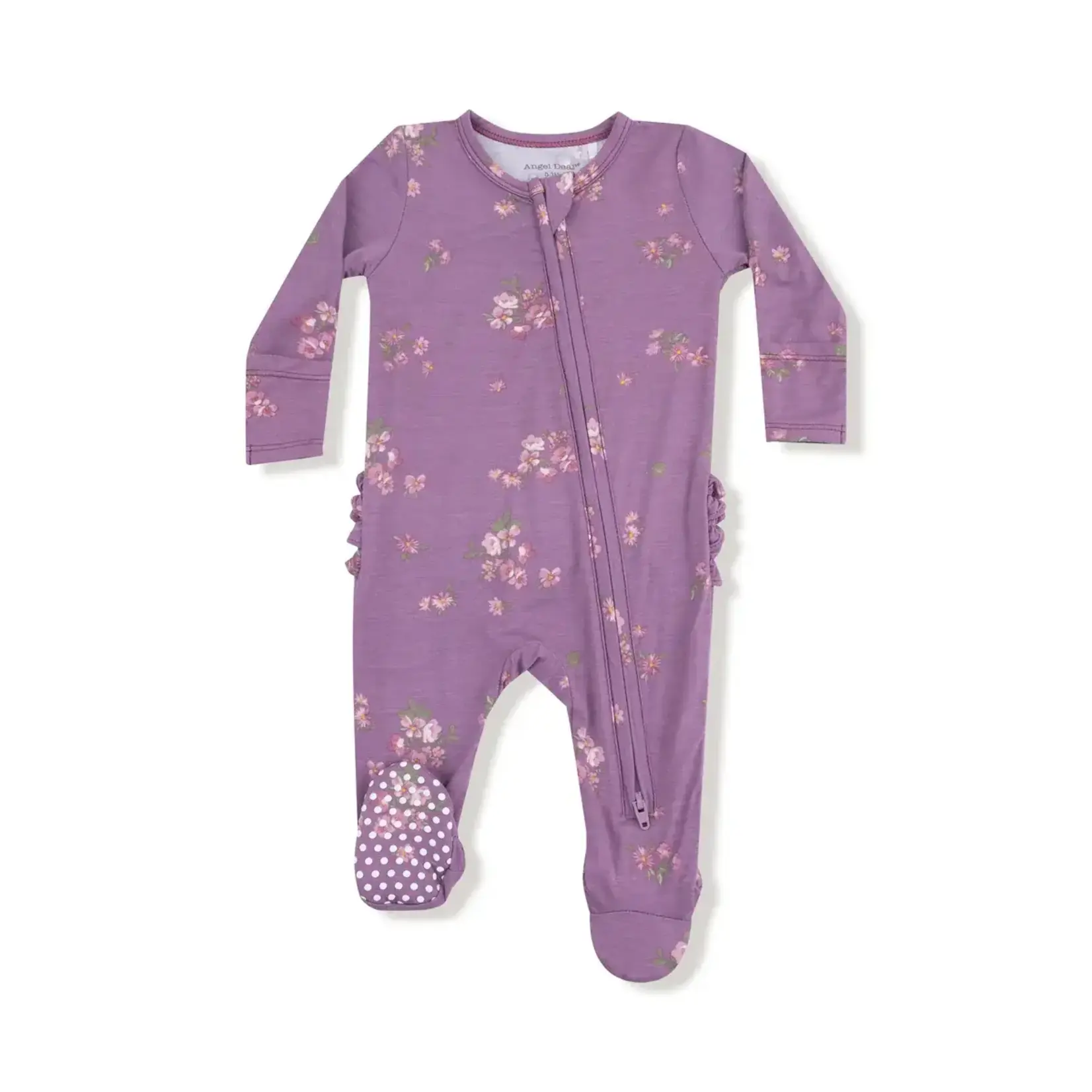 Angel Dear 2 Way Zipper Ruffle Footie | Woodsorrel