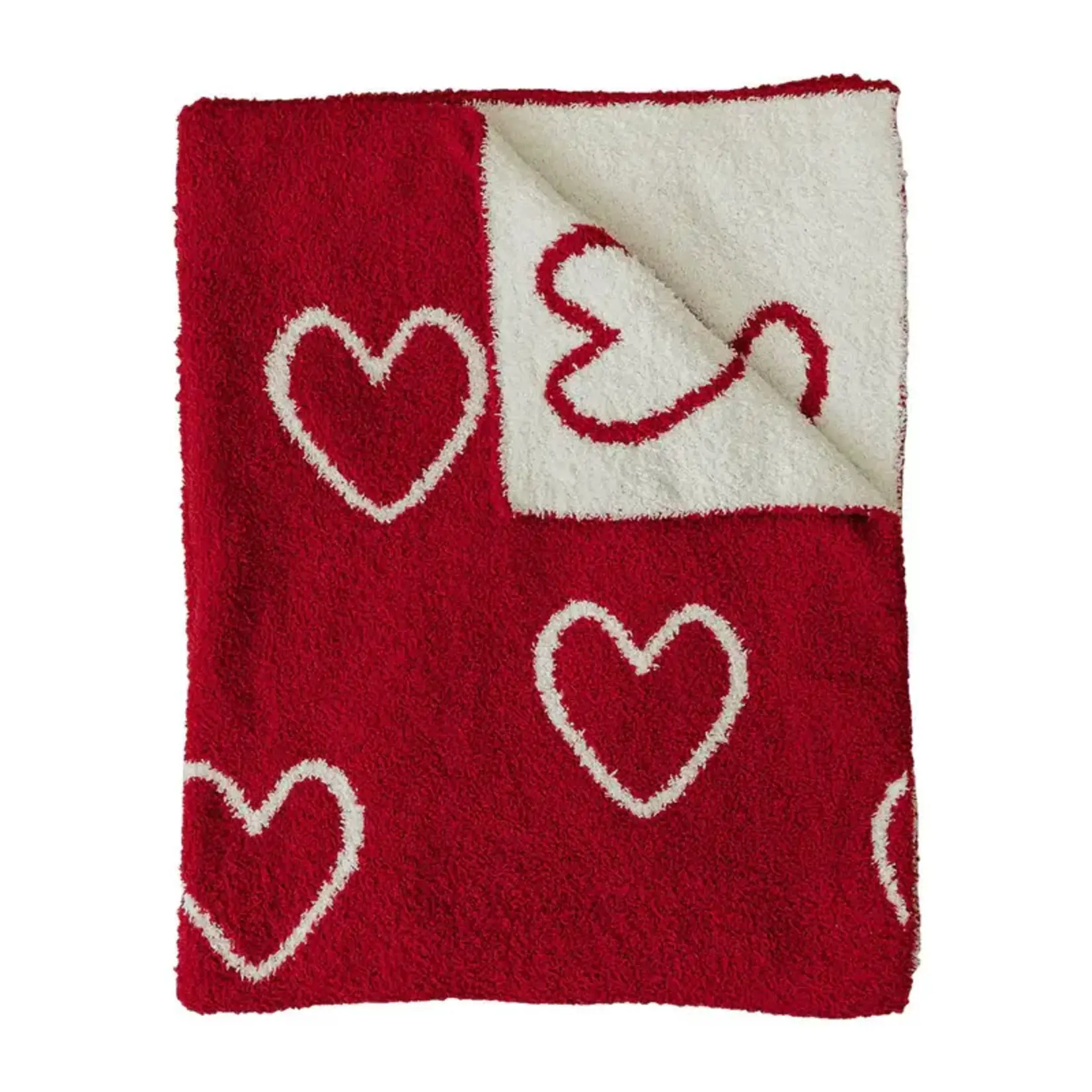Mebie Baby Plush Blanket - Hearts 45x60