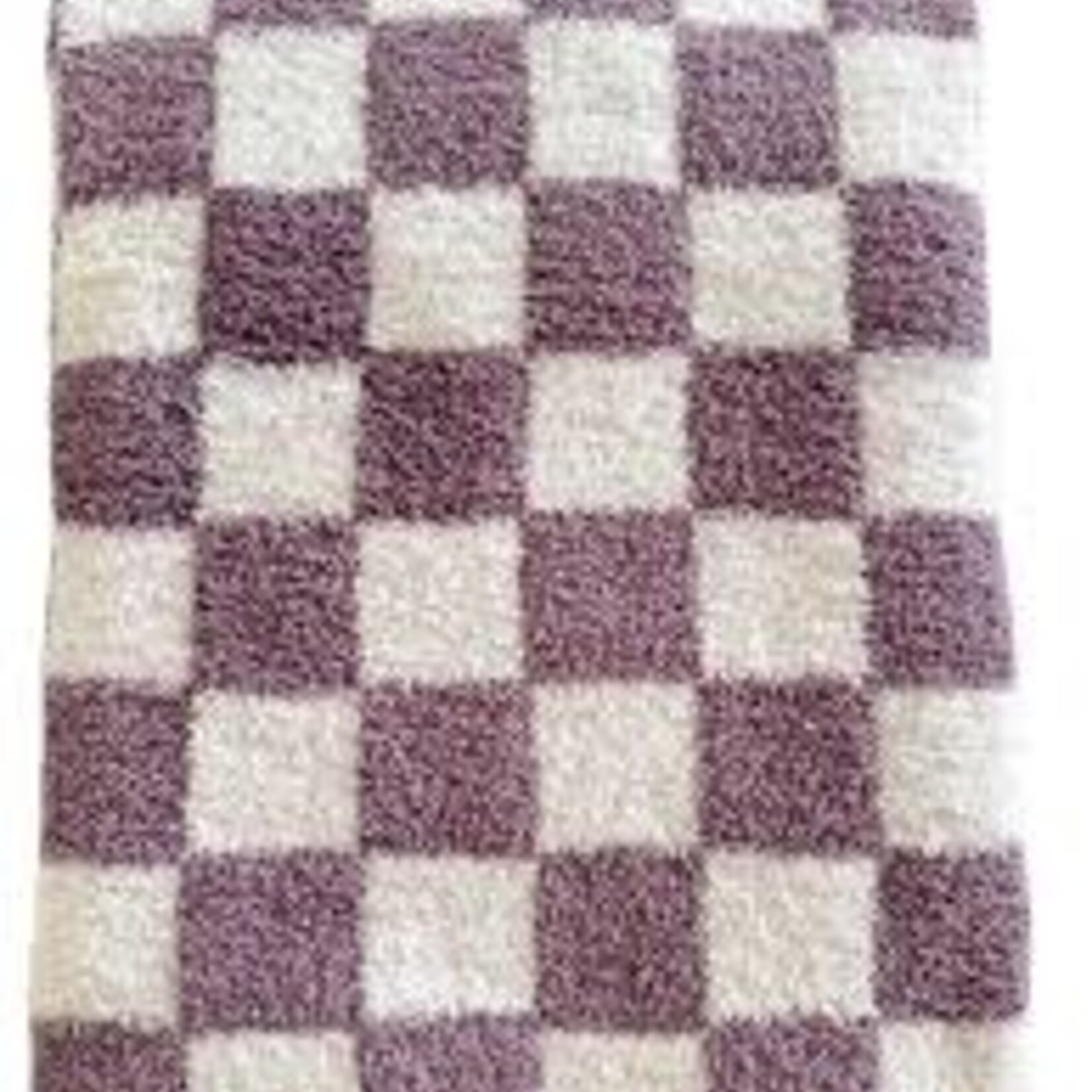 SpearmintLOVE Phufy Bliss Checkerboard Blanket - Violet
