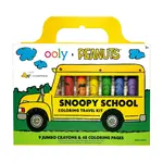Ooly Peanuts: Snoopy School Coloring Travel Kit - 9 Crayons