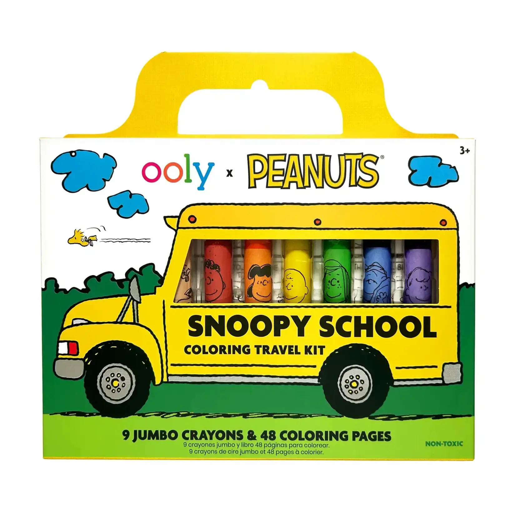 Ooly Peanuts: Snoopy School Coloring Travel Kit - 9 Crayons