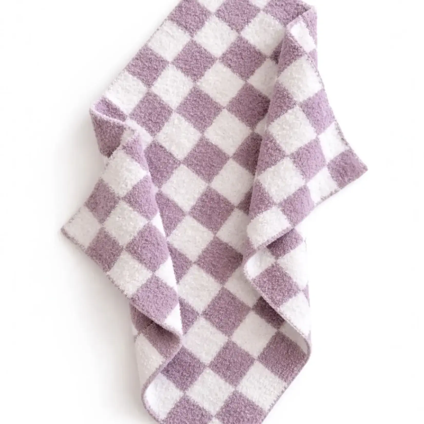 SpearmintLOVE Phufy Bliss Checkerboard Mini Blanket - Violet