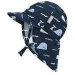 Jan & Jul UV Baby Cap | Navy Whale