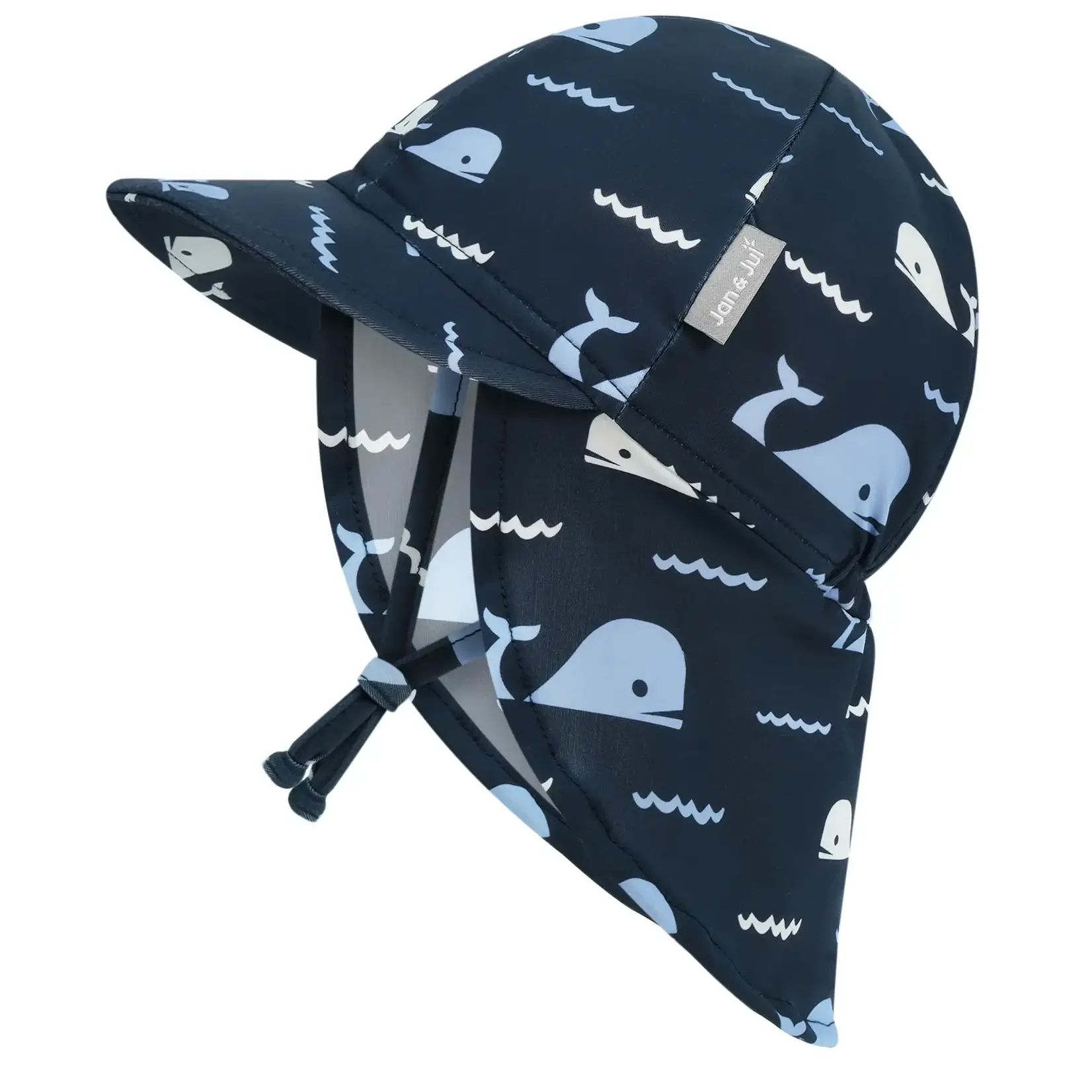 Jan & Jul UV Baby Cap | Navy Whale