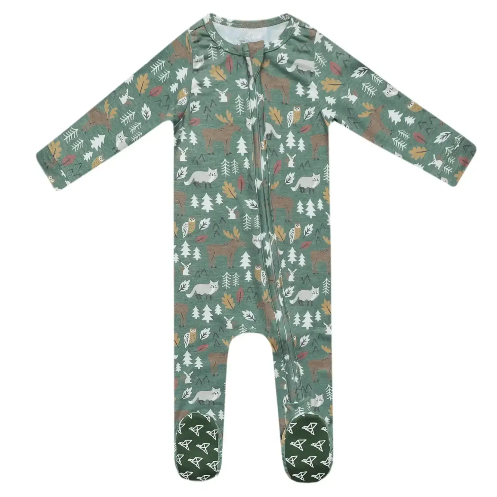 Copper Pearl Zipper Footie - Atwood