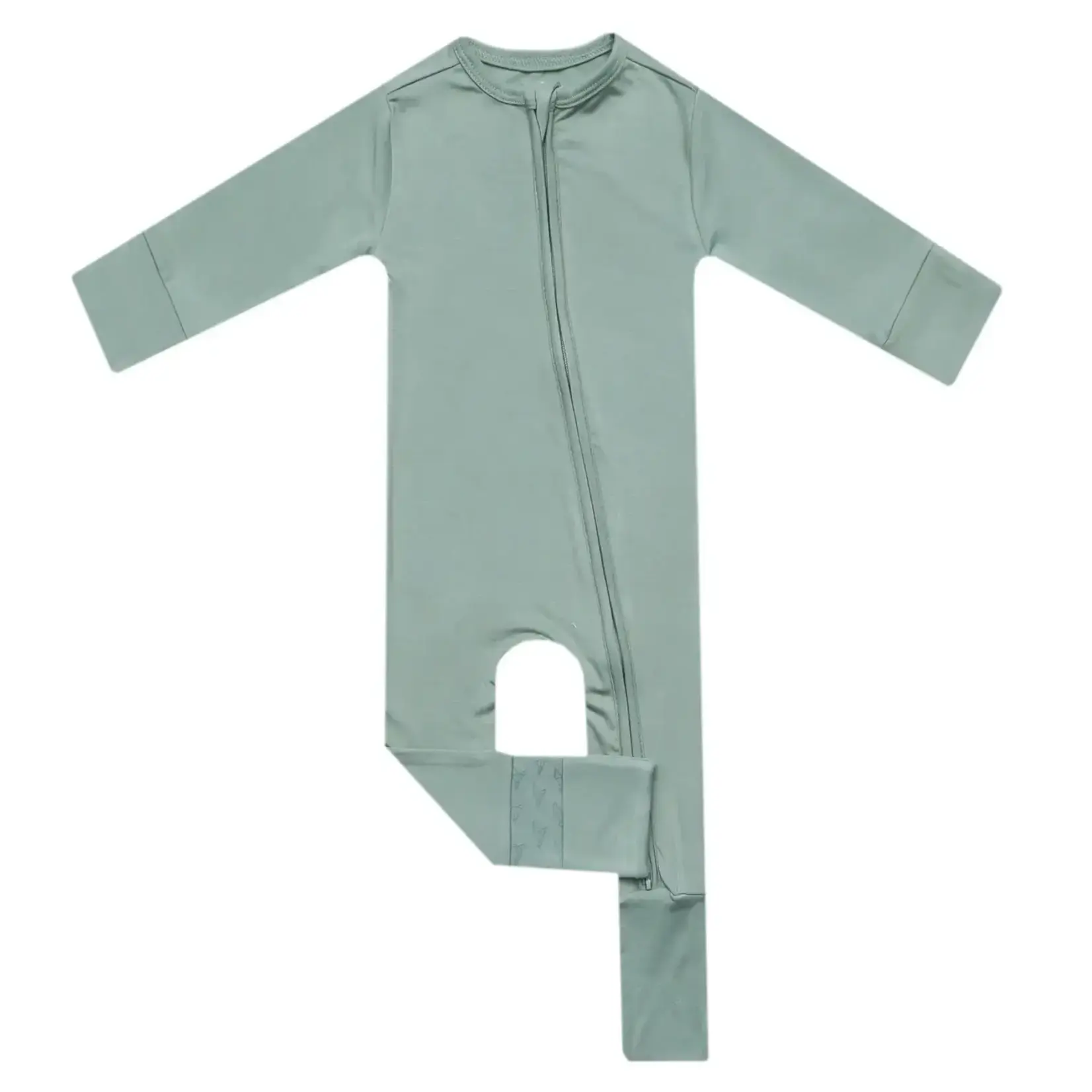Copper Pearl Zipper Footie Convertible - Briar