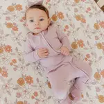 Copper Pearl Zipper Footie - Lily