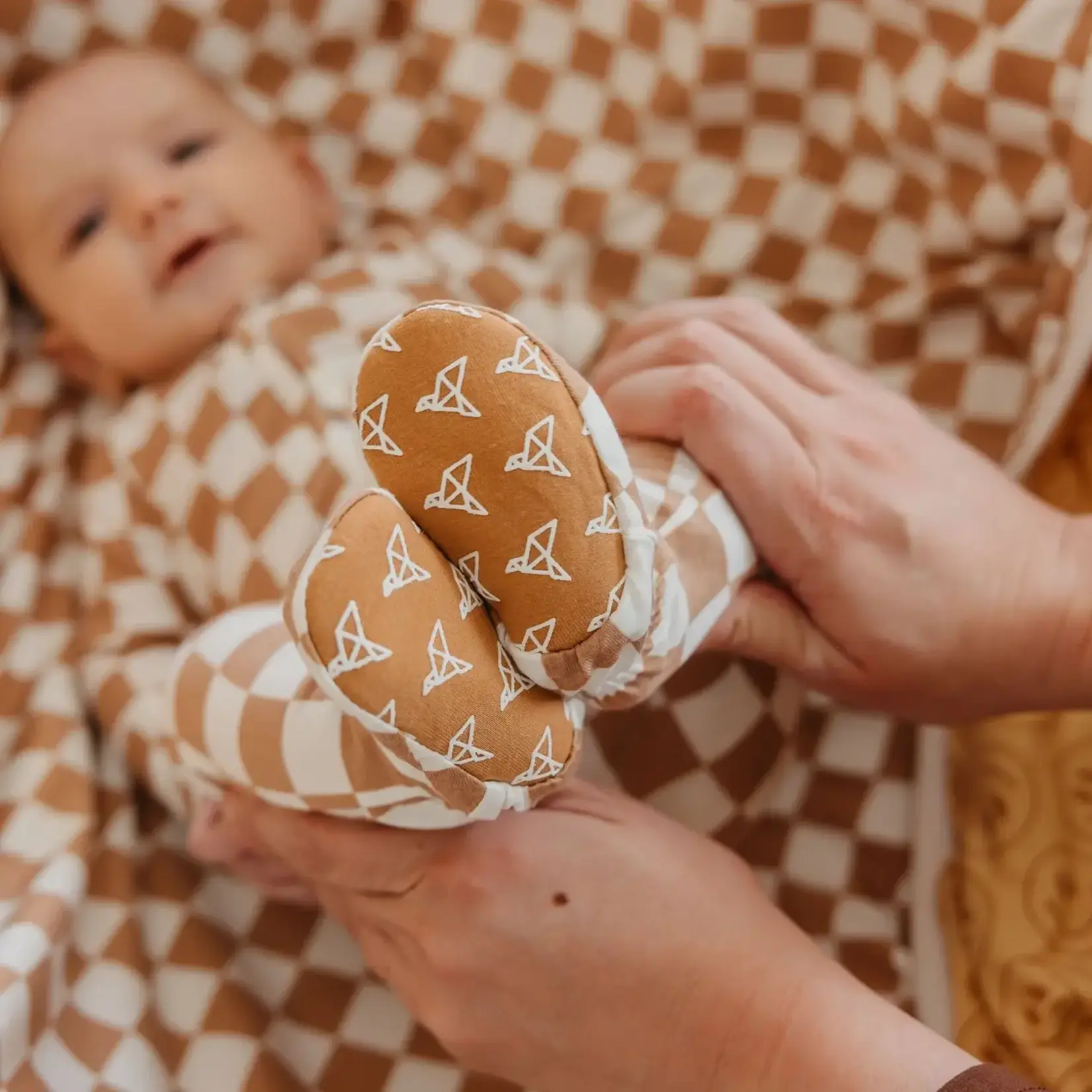 Copper Pearl Zipper Footie - Rad