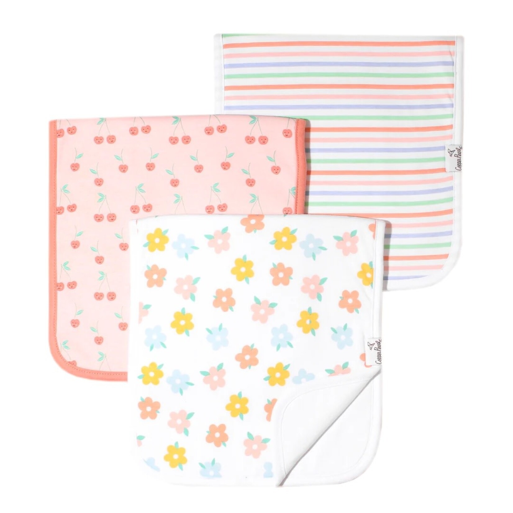 Copper Pearl Premium Burp Cloths - Cheery