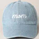 Fashion City Embroidery Baseball Cap | Mom Light Denim