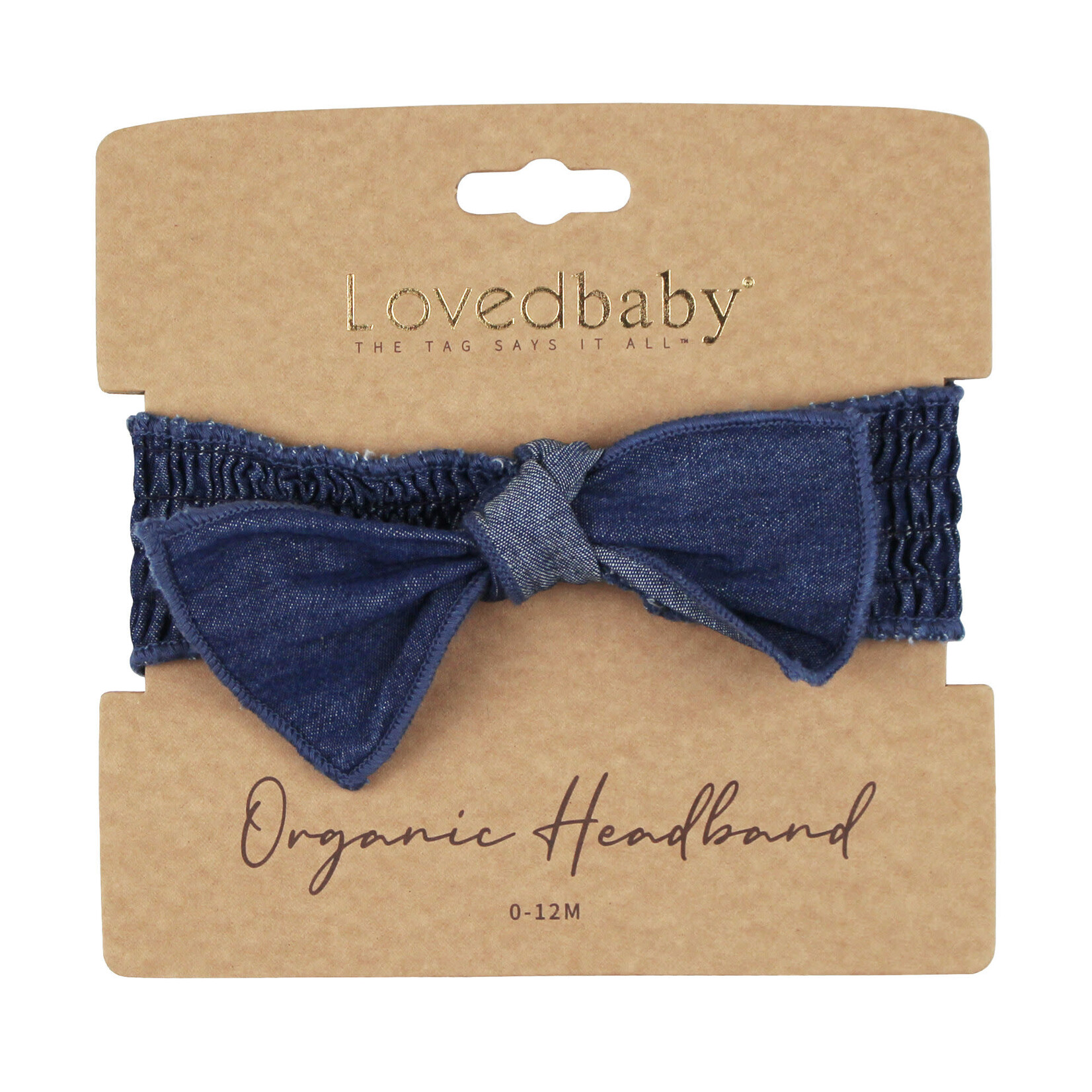 L'ovedbaby Smocked Headband Dark Denim 0-12M