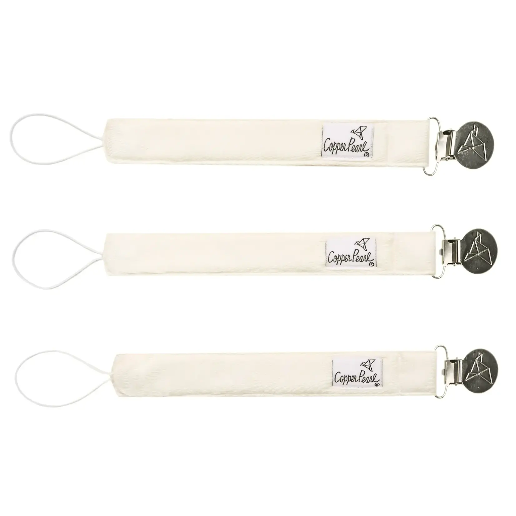 Copper Pearl Binky Clip Set - Cru